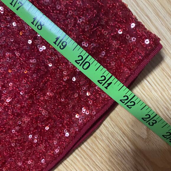 Susana Monaco Red Sequined Sparkly Mini Pencil Skirt Medium Party NWT - Picture 7 of 7